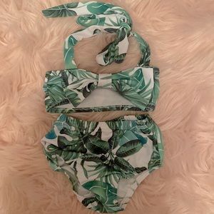 Tropical baby swim suit